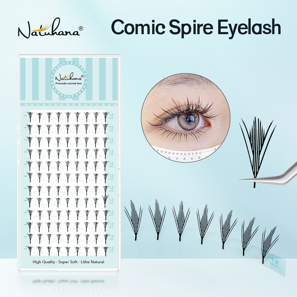 Eyelash Extension Anime Style - NATUHANA Extension ciglia a ventaglio pre-assemblate
