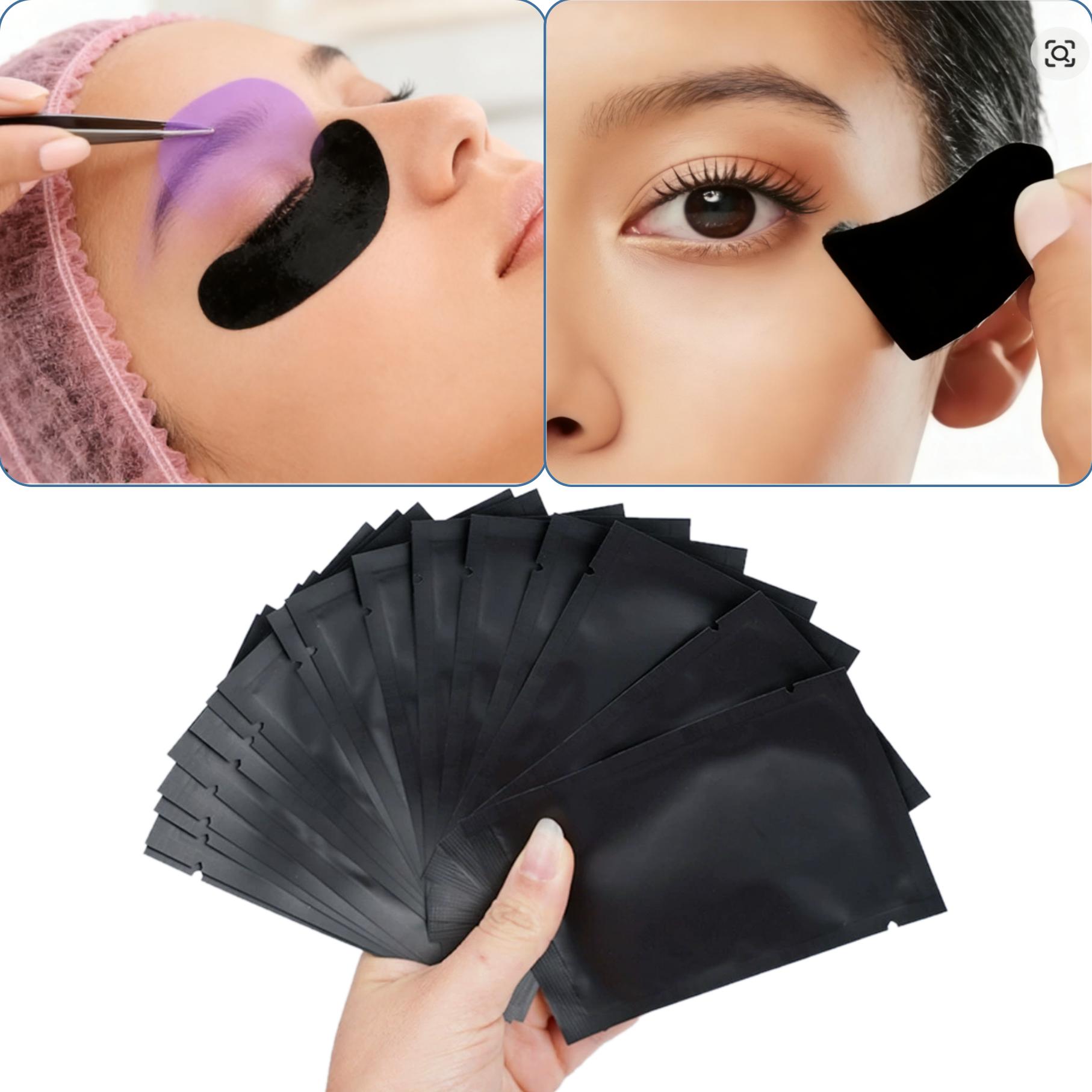 Eyelash Extension Uv - 25/50 Paia di Patch Nere Imbottite