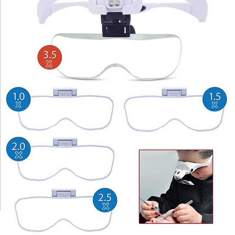 Eyelash Extension With Glasses - 5 pezzi lente lente d'ingrandimento regolabile